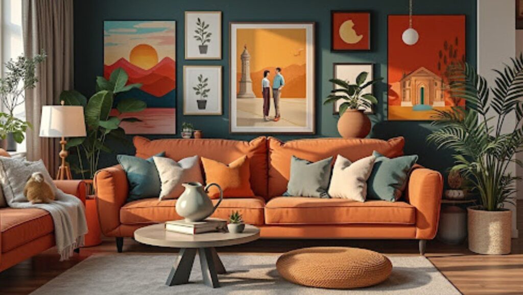 Living room with personalized decor